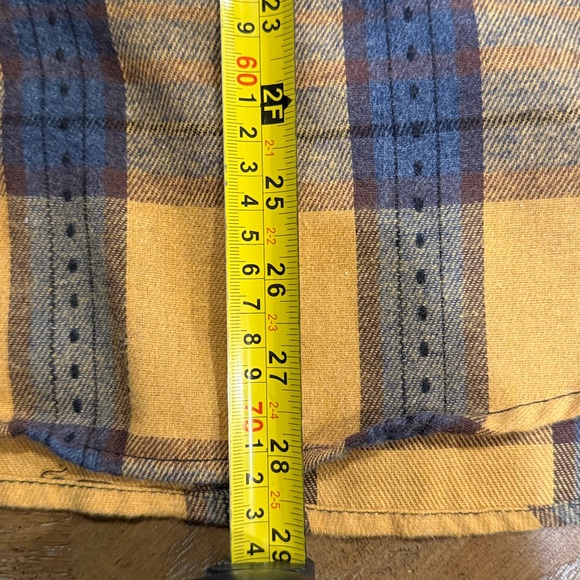 Men's Plaid Shirt in Yellow and Blue 2X - Picture 6 of 10